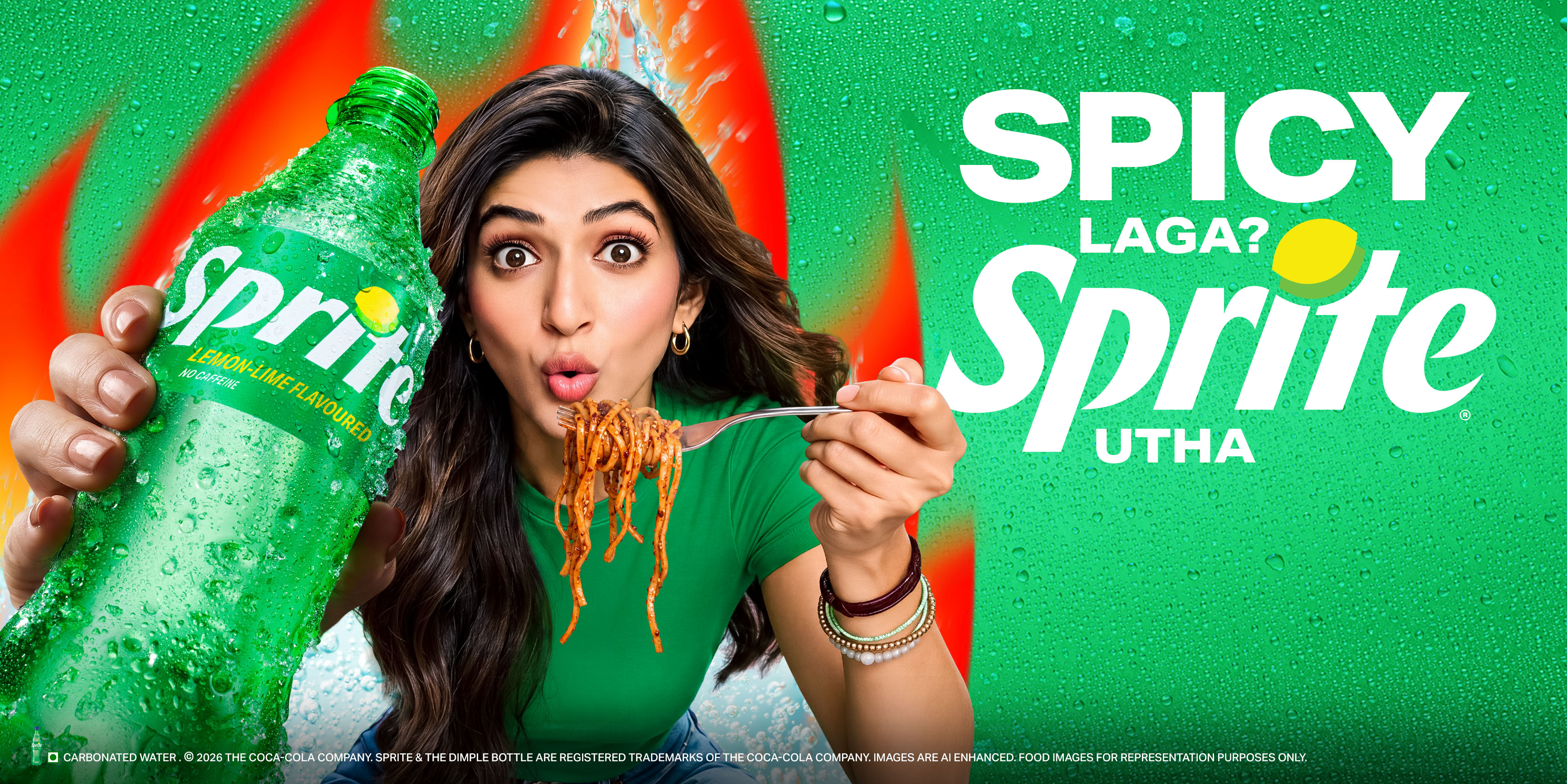 When the Spice Kicks In, Sprite Steps Up: Sreeleela featured in Sprite's New Campaign 'Spicy Laga. Sprite Utha’