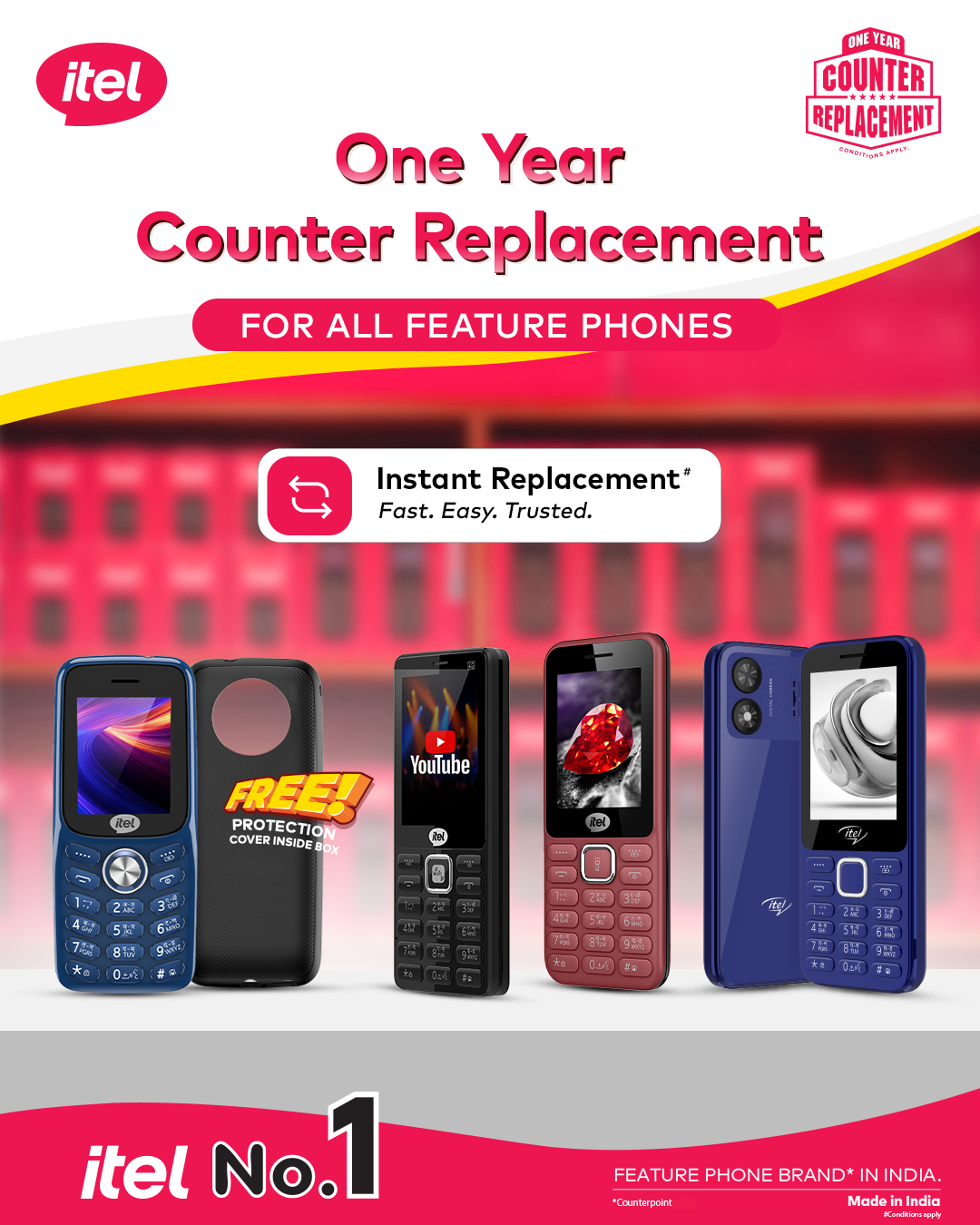 itel Announces Counter Replacement for Feature Phones - Celebrating 10 Years of its Presence in India