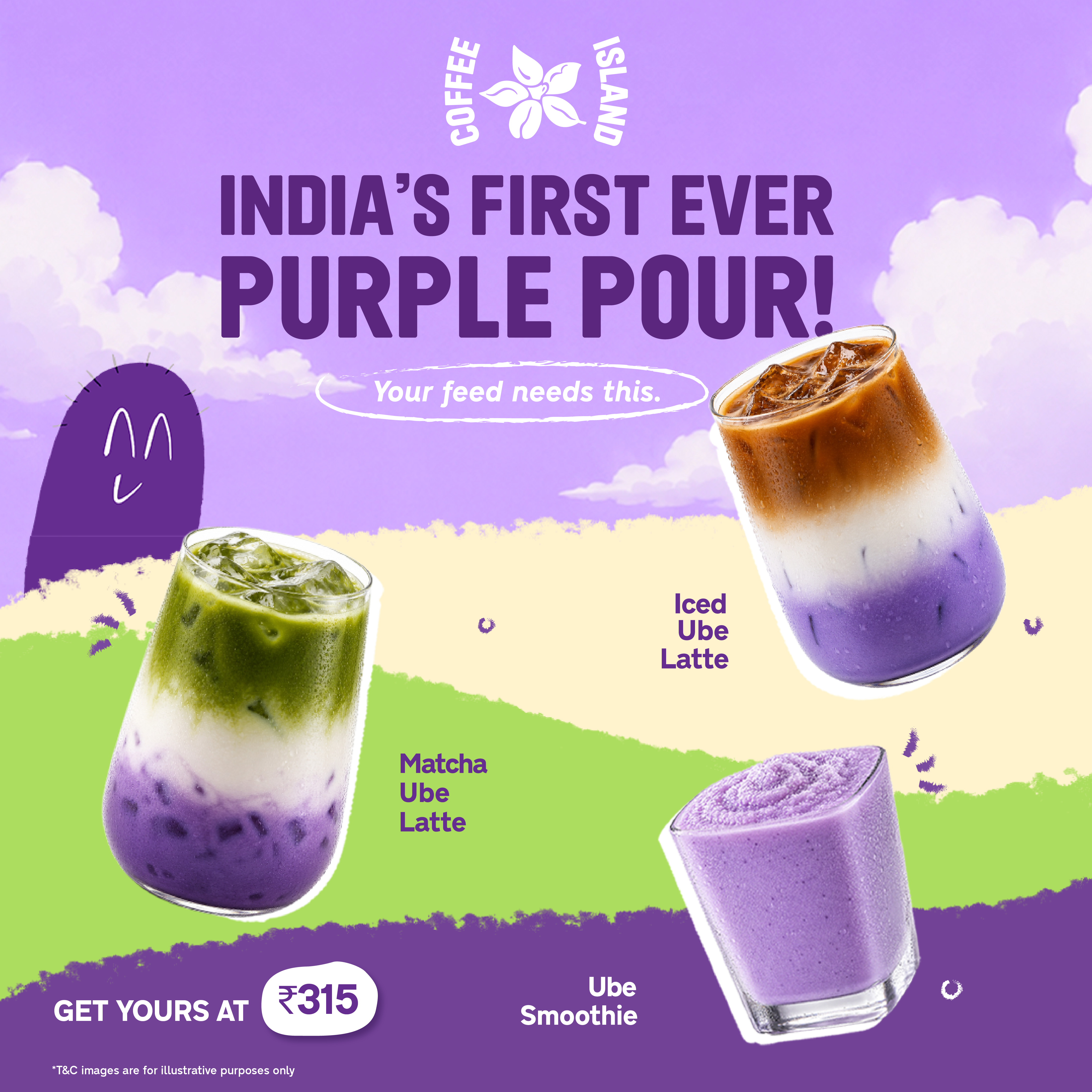 Coffee Island Launches India's First Ube Beverage Range