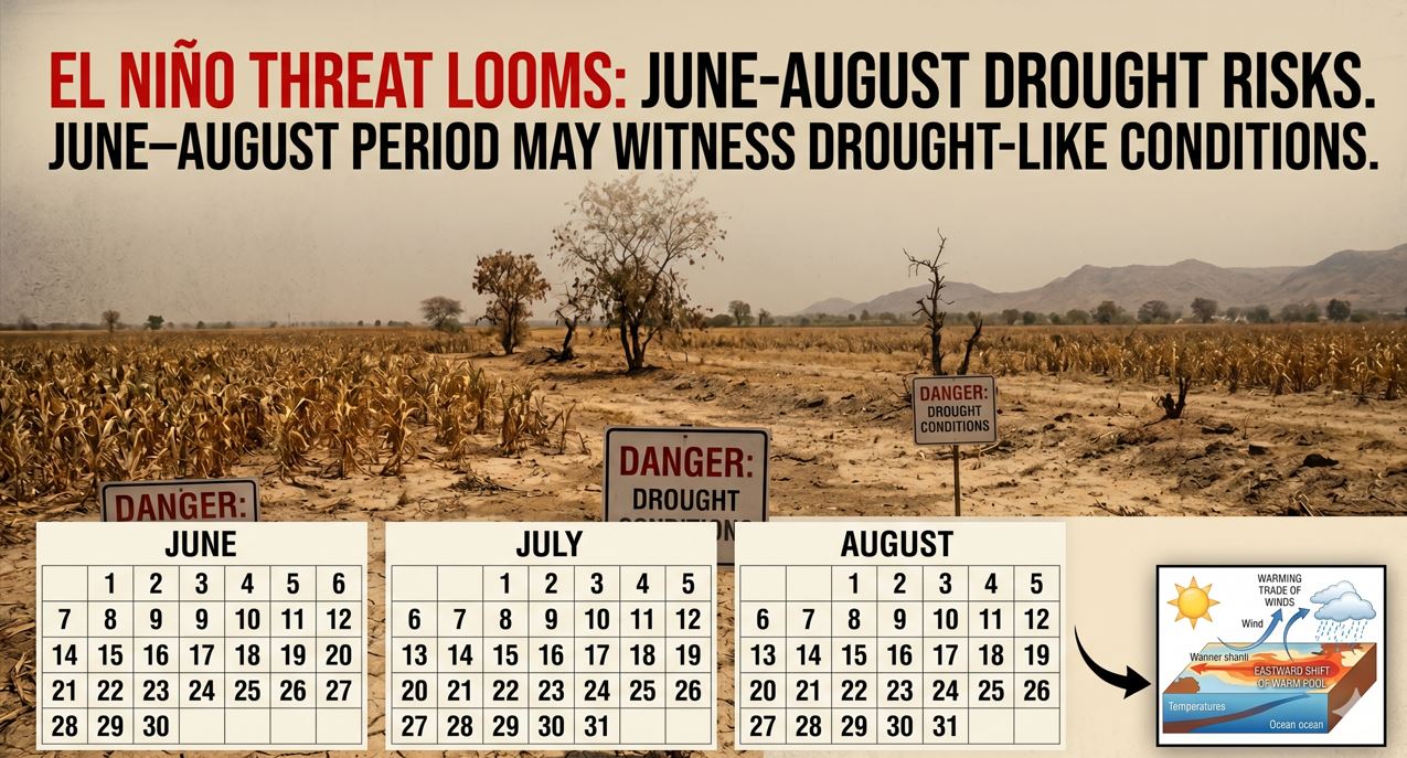 El Niño Threat Looms Large: June–August Period May Witness Drought-Like Conditions