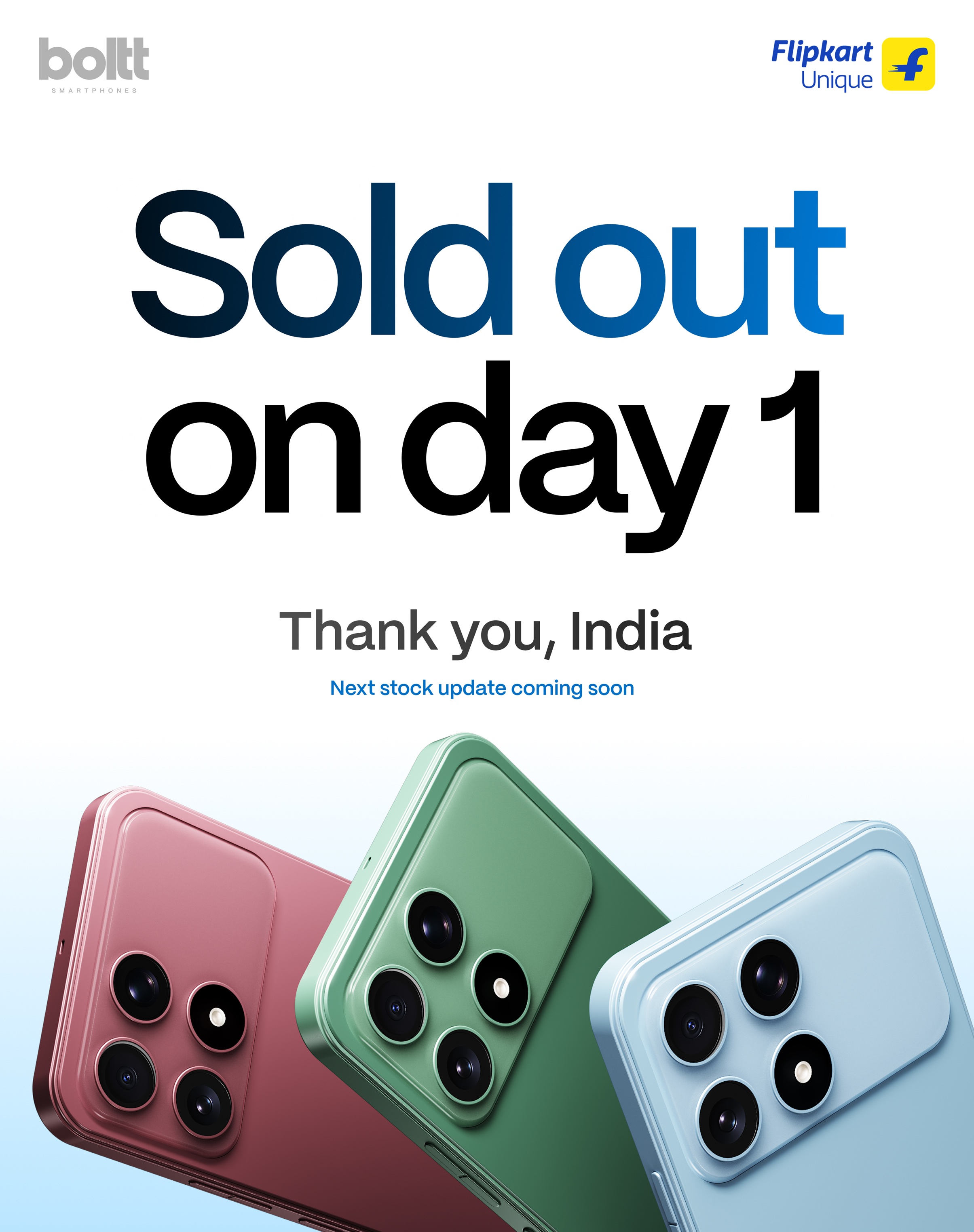 boltt Smartphones Sold Out on Day One on Flipkart