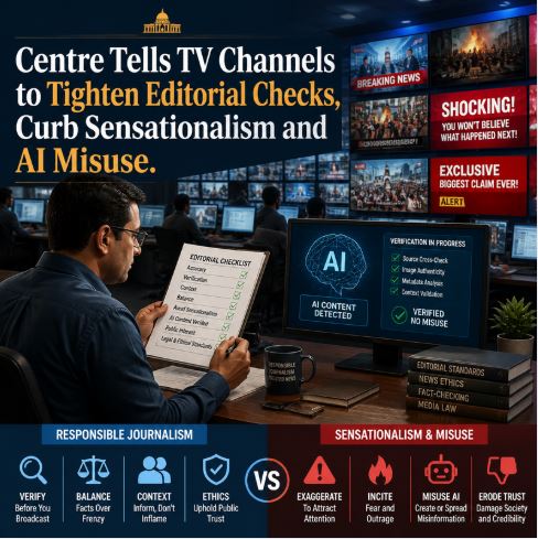 Centre Tells TV Channels to Tighten Editorial Checks, Curb Sensationalism and AI Misuse