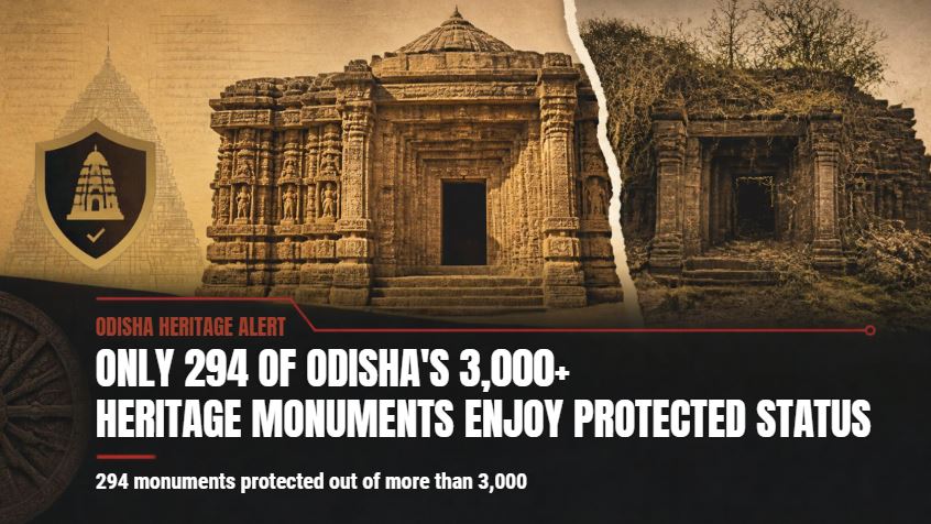 Only 294 of Odisha's 3,000+ Heritage Monuments Enjoy Protected Status