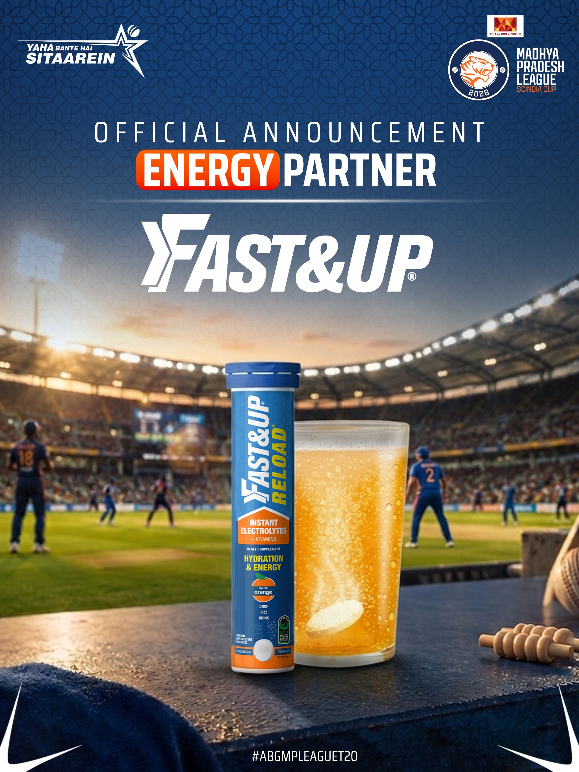 Fast&Up Becomes Official Energy Partner for Madhya Pradesh League Scindia Cup Season 3