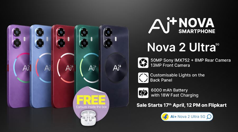 Ai+ Smartphone Nova 2 Ultra's Day 1 Sale to Begin on April 17, 2026, 12:00 Noon Onward