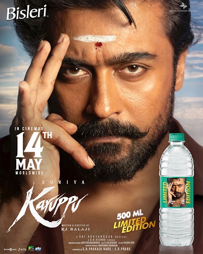 Bisleri Launches Limited-Edition Karuppu Packs Featuring Suriya 