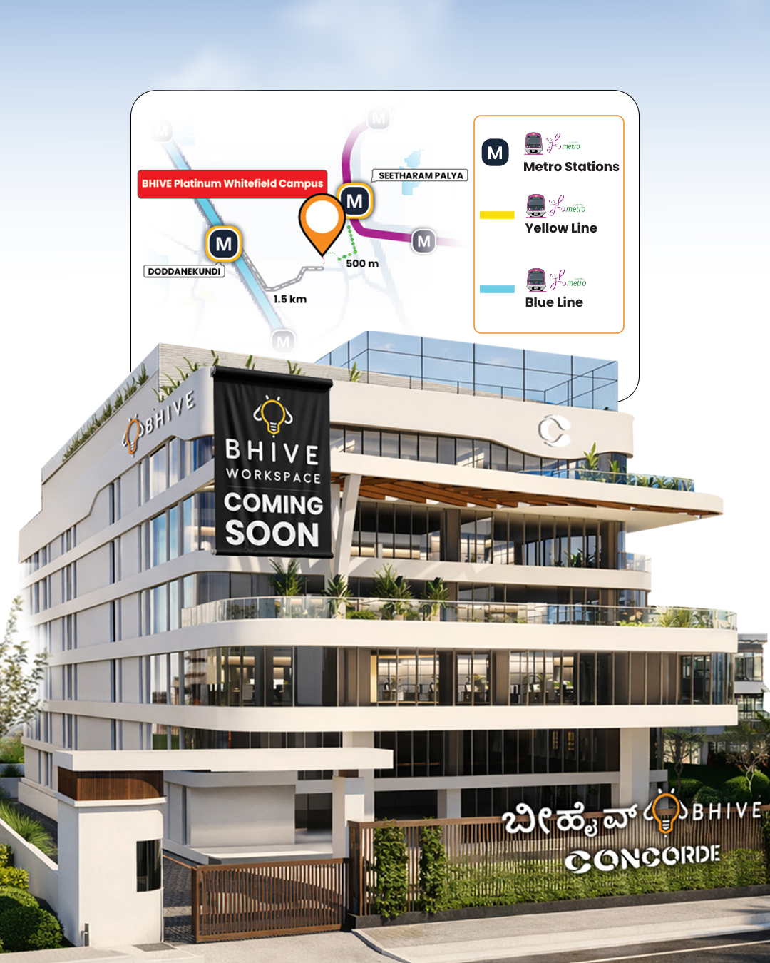 BHIVE Expands Whitefield Footprint with 3000+ Seat at Concorde Econex Campus 