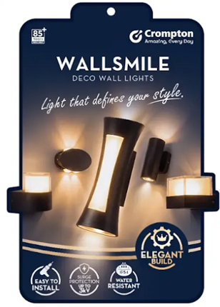 Crompton Brings Style and Durability Outdoors with its New WallSmile Outdoor Deco Wall Light Range